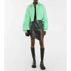 Rotate Birger Christensen Brittany Cropped Bomber Jacket