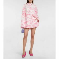 Rotate Birger Christensen Ponisan Cotton Poplin Shorts