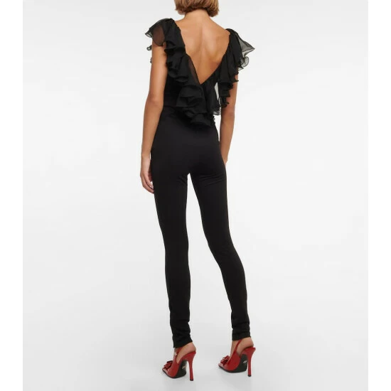 Rotate Birger Christensen Ruffled Jersey Jumpsuit - Image 2