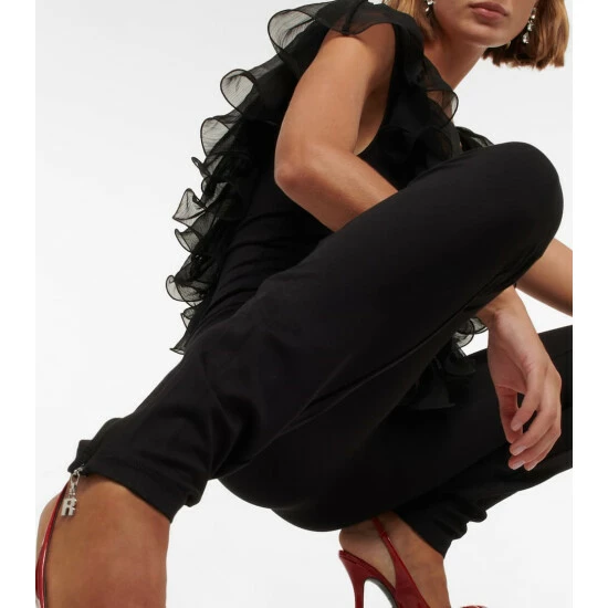 Rotate Birger Christensen Ruffled Jersey Jumpsuit - Image 4