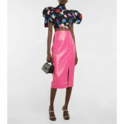 Rotate Birger Christensen Leeds Faux Leather Pencil Skirt