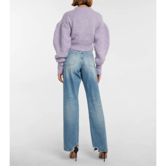 Rotate Birger Christensen Adley Wool-blend Cropped Sweater - Image 2